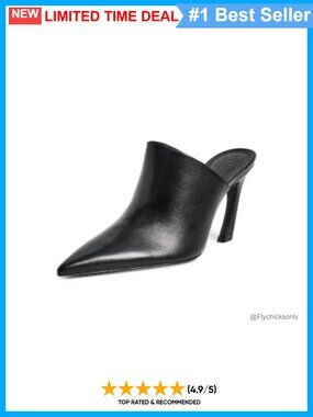 Pointed Toe Stiletto Mule Pump Leather Slip-On Dress Shoe
